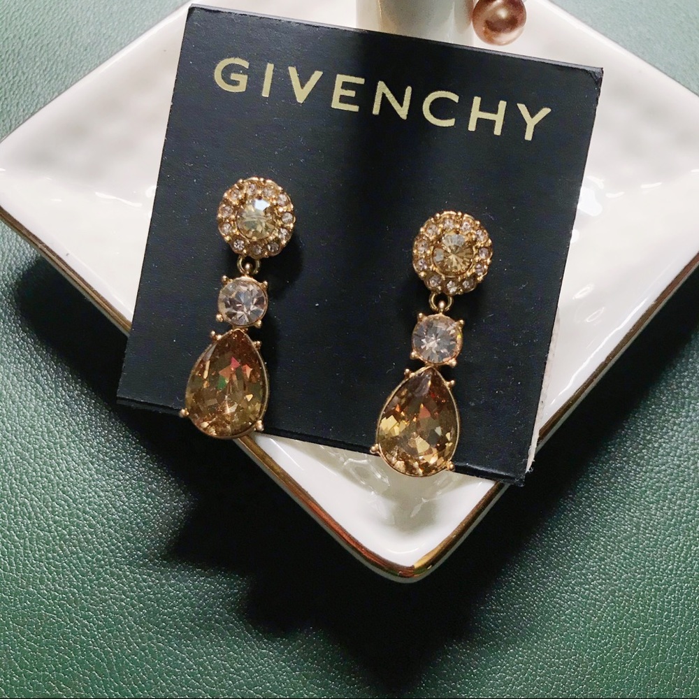 Givenchy yellow crystal earrings